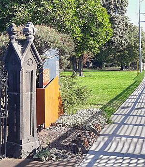 Stone Gatepost, HV McKay Memorial Gardens, Sunshine