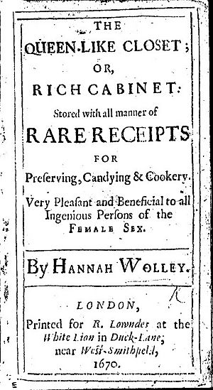 The Queen-Like Closet Or Rich Cabinet by Hannah Woolley 1670 Title page