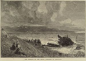 The Remains of the Royal Adelaide at Portland - The Graphic 1872