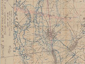 Trench Map 62b.NW (Bellicourt) (detail)