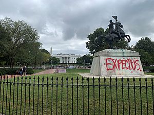 Vandalism of statue of Andrew Jackson