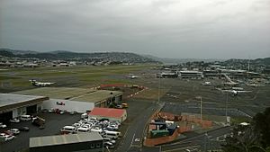 View looking north of Wellington Airport