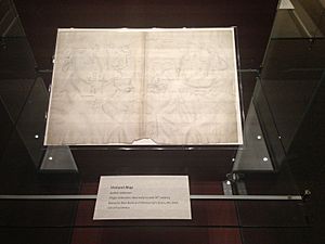 Vinland Map on display at Mystic Seaport, May 2018