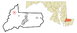 Location of Mardela Springs, Maryland