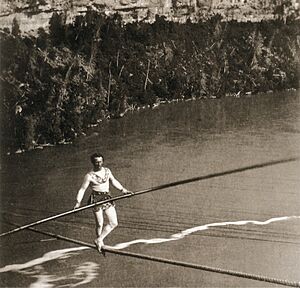 William England - Blondin crossing Niagara river