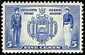 5c Navy issue 1937 U.S. stamp.1
