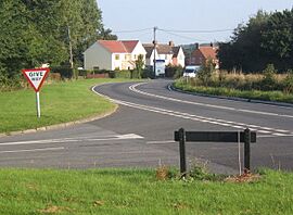 A134 curving north through Alpheton - geograph.org.uk - 971172