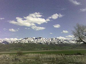 Across Cache Valley at Bear River Range in Utah