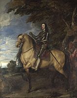 Anthonis van Dyck - Equestrian Portrait of Charles I - National Gallery, London