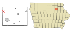 Location of Plainfield, Iowa