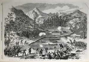 British Naval Brigade and Marines Storming the Stockade at Shimonoseki 1864