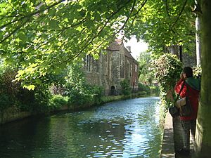Canterbury - Kloster der Blackfriars und Stour