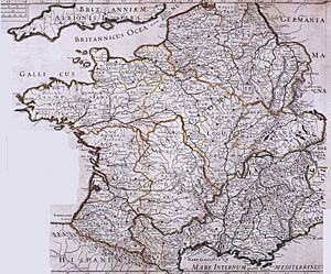 Carte de la Gaule antique du 18ème siècle
