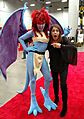 Demona voice actress Marina Sirtis with cosplayer Ezmeralda Von Katz