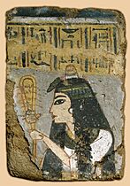 Egyptian - Wall Painting- Woman Holding a Sistrum - Google Art Project
