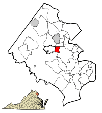 Location of Mantua in Fairfax County, Virginia