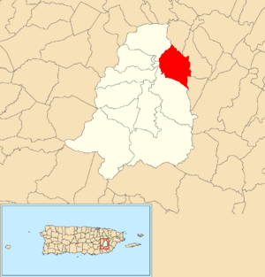 Location of Florida within the municipality of San Lorenzo shown in red