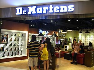 HK Causeway Bay Hysan Place at Lee Gardens mall shop Dr Martens visitors Aug-2012