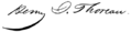 Henry David Thoreau Signature SVG