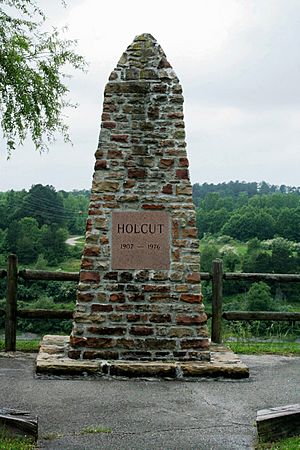 Holcut Memorial - stone obelisk
