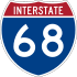 Interstate 68 marker