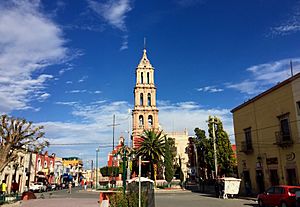The parish church and main square of San Felipe.