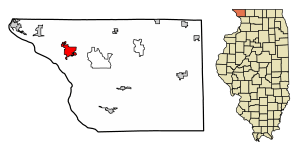 Location of Galena in Jo Daviess County, Illinois.