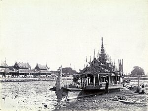 King Thibaw's State Barge on the Mandalay Moat