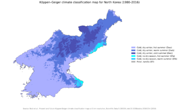 Koppen-Geiger Map PRK present