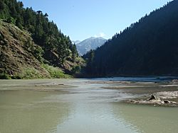Kunhar river in Naran valley of Pakistan