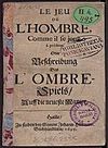 Le Jeu de L'Hombre 1695 edition