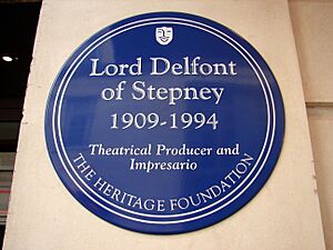 Lord Delfont blue plaque
