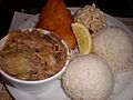 Lukoki Hawaiian BBQ, Mt. View seafood & kalua pork combo