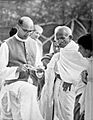 Mahadev Desai and Gandhi 2 1939