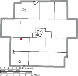 Location of Dellroy in Carroll County