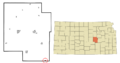 Marion County Kansas Incorporated and Unincorporated areas Burns Highlighted
