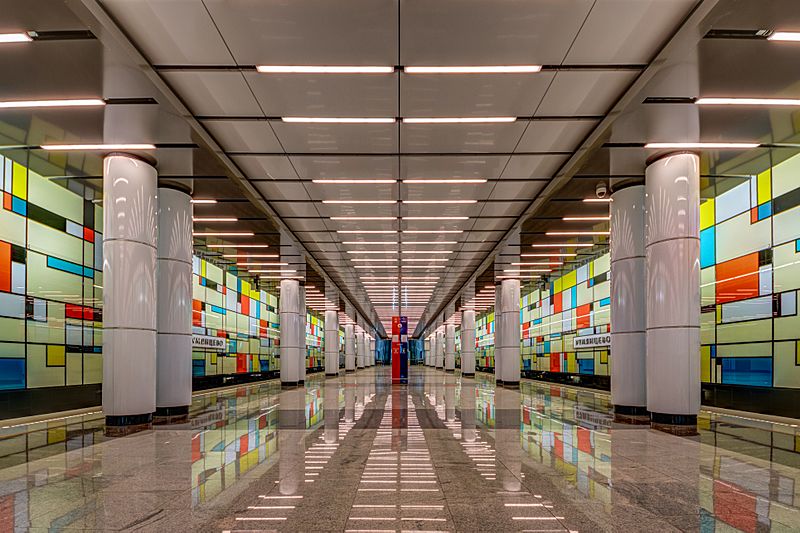 Moscow Rumyantsevo Metro station 04-2016