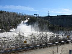 Mountain Chute Dam Sluices Open
