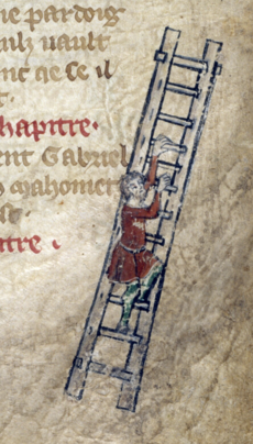 Muhammad's ladder, from Livre de l'eschiele Mahomet