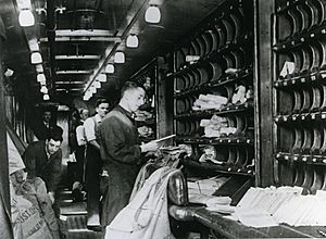 Night-Mail 1936 GPO documentary interior TPO sorting carriage