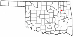 Location of Fair Oaks, Oklahoma