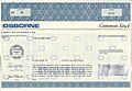 Osborne Stock Certificate