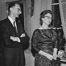 Owen Chamberlain with wife 1959
