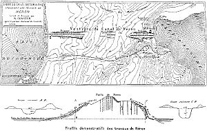Remains of Nero's Isthmus Canal in 1881