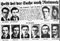 Rotmord - Fahndungsplakat der Berliner Polizei (1933)