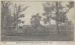 Shad Fishers Huts, Elysian Fields, Hoboken, 1880