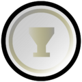 Silver medal with cup