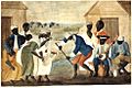 Slave dance to banjo, 1780s