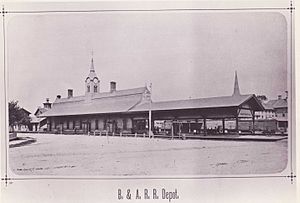 South Framingham station circa 1861