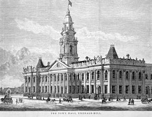 South melbourne town hall in 1880